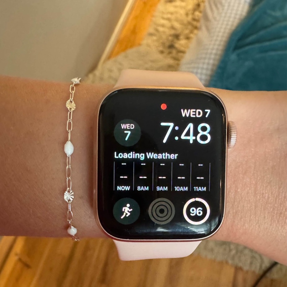 Apple Watch with Pink Band